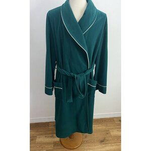 Vintage Vanity Fair for Him Men's XL Velour Bathrobe Green Belted Pockets